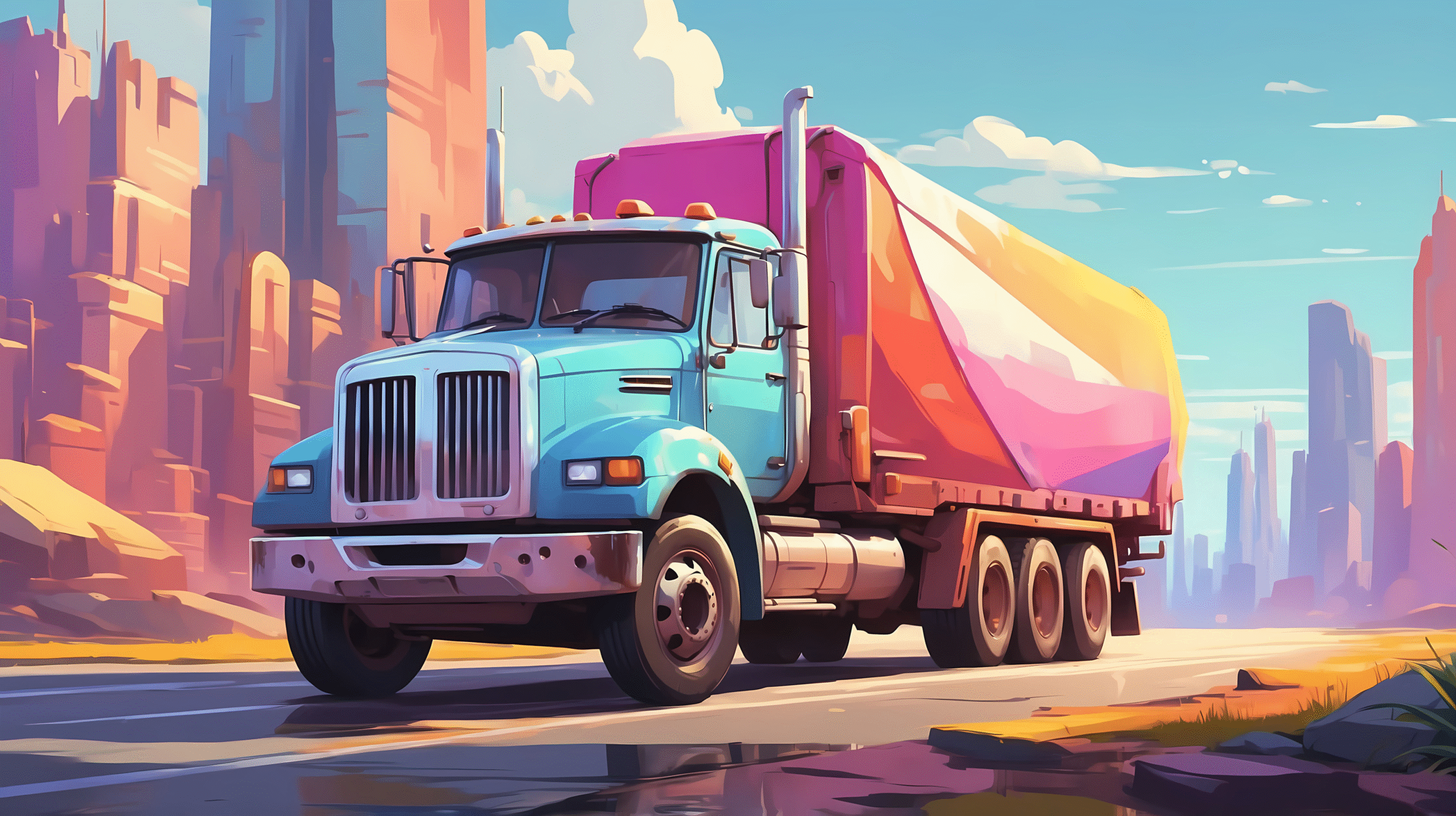 truck-digital-art-illustration